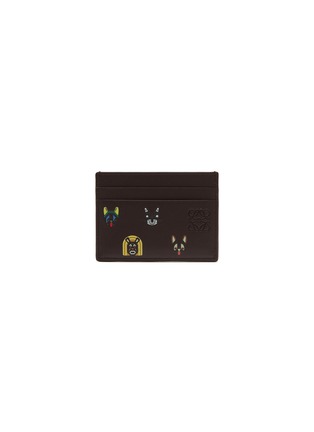Main View - Click To Enlarge - LOEWE - Cats Leather Plain Cardholder