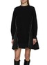 SACAI Contrast Side Insert Hybrid Mini Dress