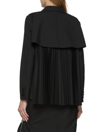 Back View - Click To Enlarge - SACAI - Pleated Back Double Breasted Blazer