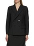 SACAI Pleated Back Double Breasted Blazer