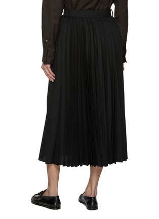 Back View - Click To Enlarge - SACAI - Front Slit Pleated Back Midi Skirt