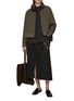 Figure View - Click To Enlarge - SACAI - Front Slit Pleated Back Midi Skirt
