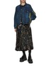 Figure View - Click To Enlarge - SACAI - Hybrid Dark Wash Denim Jacket