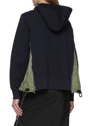 Back View - Click To Enlarge - SACAI - Sponge Sweat Side Insert Hooded Jacket