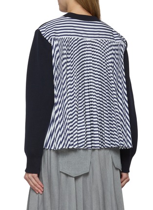 Back View - Click To Enlarge - SACAI - Sponge Sweat Pleated Back Top
