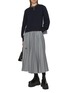 Figure View - Click To Enlarge - SACAI - Sponge Sweat Pleated Back Top