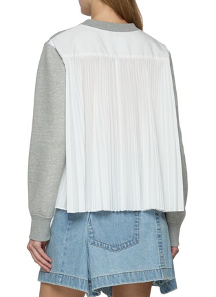 Back View - Click To Enlarge - SACAI - Sponge Sweat Pleated Back Top