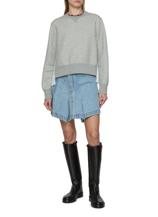 Figure View - Click To Enlarge - SACAI - Sponge Sweat Pleated Back Top