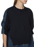  - SACAI - Hybrid Half Sleeve Dark Wash Denim Top
