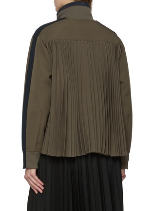 Back View - Click To Enlarge - SACAI - Sport Band Sleeve Pleated Back Jacket