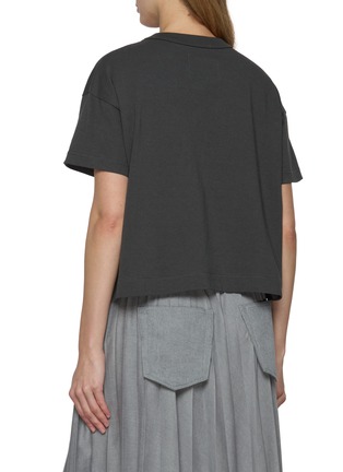 Back View - Click To Enlarge - SACAI - Side Popper Logo Cotton T-Shirt