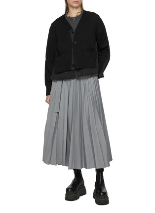 Figure View - Click To Enlarge - SACAI - Side Popper Logo Cotton T-Shirt