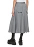 Back View - Click To Enlarge - SACAI - Pleated Light Wash Denim Midi Skirt