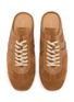 Detail View - Click To Enlarge - DRIES VAN NOTEN - Lace Up Suede Leather Women's Mule Sneakers