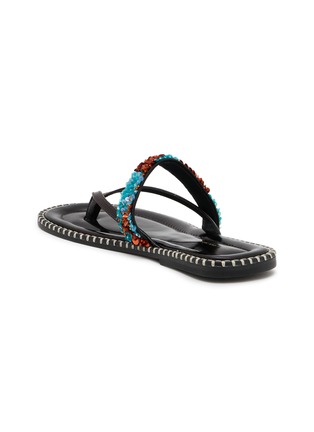  - DRIES VAN NOTEN - Sequin Leather Flipflop Sandals