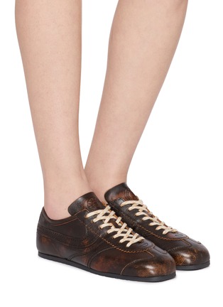 Figure View - Click To Enlarge - DRIES VAN NOTEN - Lace Up Leather Women's Sneakers