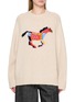 THE ELDER STATESMAN Glacier Horse Intarsia Cashmere Knit Sweater