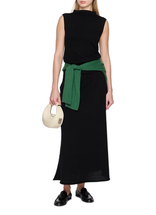 Figure View - Click To Enlarge - THE ELDER STATESMAN - Jersey Cashmere Knit Maxi Skirt