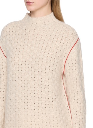  - THE ELDER STATESMAN - Glacier Textured Mockneck Cashmere Knit Sweater