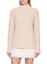 THE ELDER STATESMAN Glacier Textured Mockneck Cashmere Knit Sweater