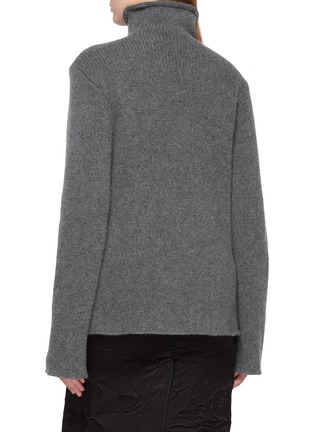 Back View - Click To Enlarge - THE ELDER STATESMAN - Flow Mockneck Cashmere Knit Sweater