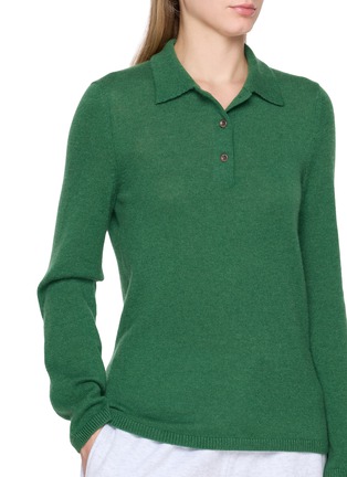  - THE ELDER STATESMAN - Laurel Long Sleeve Cashmere Polo Sweater