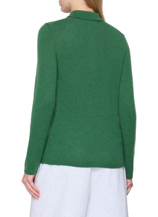Back View - Click To Enlarge - THE ELDER STATESMAN - Laurel Long Sleeve Cashmere Polo Sweater