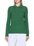 THE ELDER STATESMAN Laurel Long Sleeve Cashmere Polo Sweater