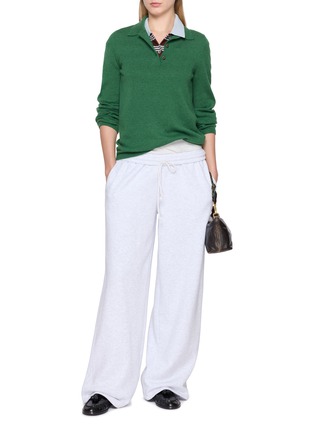 Figure View - Click To Enlarge - THE ELDER STATESMAN - Laurel Long Sleeve Cashmere Polo Sweater