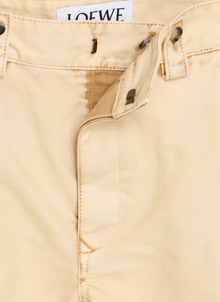  - LOEWE - Turn Up Leather Anagram Patch Pocket Shorts