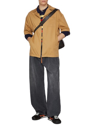 Figure View - Click To Enlarge - LOEWE - Embroidered Cotton Pocket Shirt