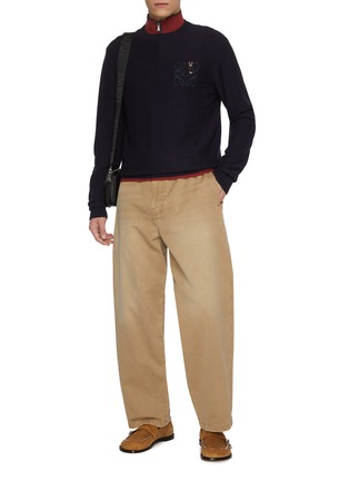 Figure View - Click To Enlarge - LOEWE - X Louis Wain Cat Anagram Embroidery Wool Sweater