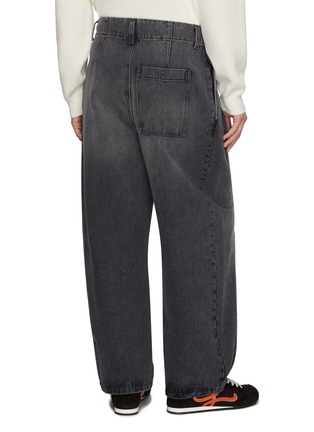 Back View - Click To Enlarge - LOEWE - Coin Pocket Pleated Cotton Denim Jeans