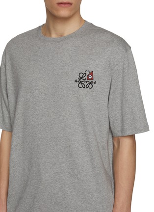 - LOEWE - X Louis Wain Cat Eye Anagram Embroidery Cotton T-Shirt
