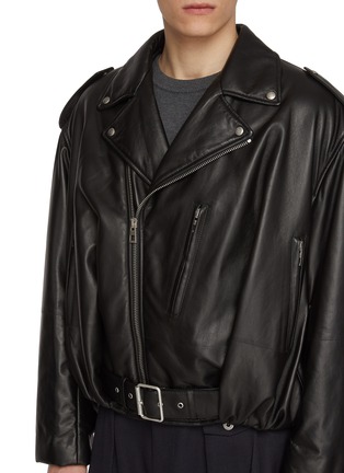  - LOEWE - Padded Balloon Leather Biker Jacket