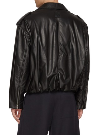 Back View - Click To Enlarge - LOEWE - Padded Balloon Leather Biker Jacket
