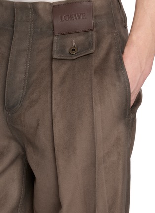  - LOEWE - Pleated Coin Pocket Brushed Cotton Moleskin Pants
