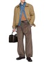 Figure View - Click To Enlarge - LOEWE - Pleated Coin Pocket Brushed Cotton Moleskin Pants