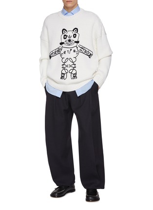 Figure View - Click To Enlarge - LOEWE - X Louis Wain Large Cat Anagram Wool Knit Sweater