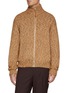 LOEWE Back L Intarsia Zip Up Cardigan