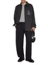 Figure View - Click To Enlarge - LOEWE - Wool Cashmere Leather Pocket Overshirt