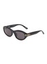 Main View - Click To Enlarge - BALENCIAGA - Casino Recycled Acetate Round Sunglasses