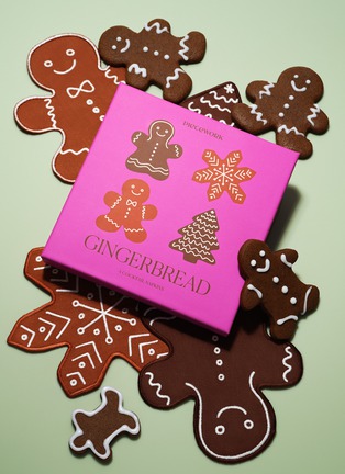 Detail View - Click To Enlarge - PIECEWORK - Gingerbread Cocktail Napkins — Set Of 4