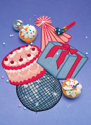 Detail View - Click To Enlarge - PIECEWORK - Birthday Cocktail Napkins — Set Of 4