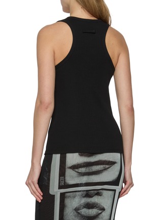 Back View - Click To Enlarge - JEAN PAUL GAULTIER - Overall Buckle Ribbed Cotton Tank Top
