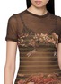  - JEAN PAUL GAULTIER - Marinière Grape Print Sheer Mesh T-Shirt