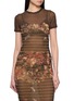JEAN PAUL GAULTIER Marinière Grape Print Sheer Mesh T-Shirt