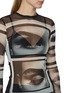  - JEAN PAUL GAULTIER - Re-Edition Eyes Lips Print Tulle Top