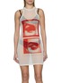 JEAN PAUL GAULTIER Re-Edition Eyes Lips Print Meshed Dress