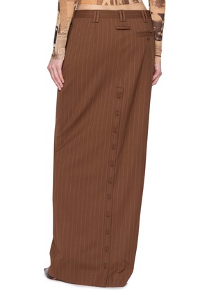 Back View - Click To Enlarge - JEAN PAUL GAULTIER - Pinstriped Covered Button Skirt